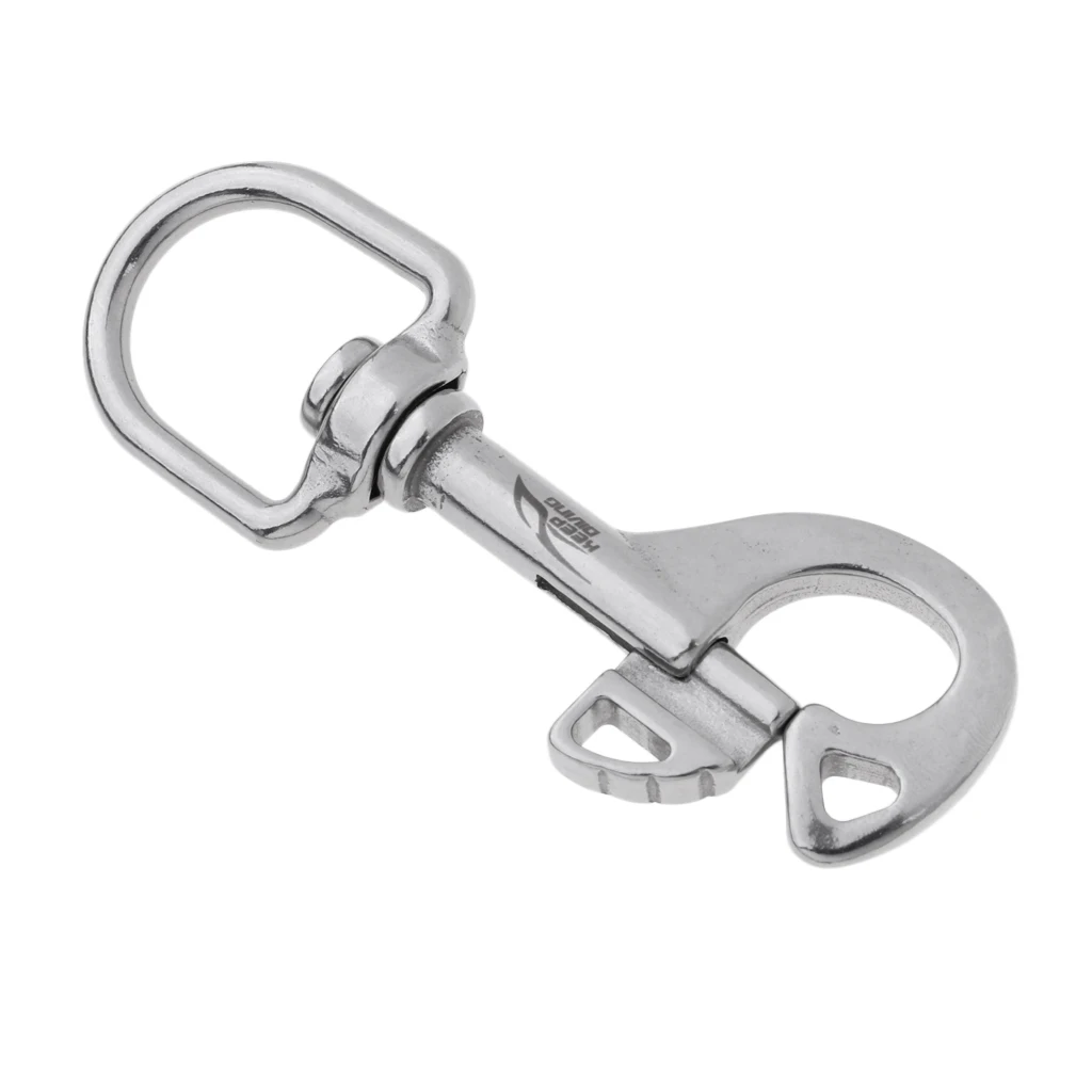 Marine Grade 316 Stainless Steel Scuba Diving Swivel Eye Bolt Snap Spring Hook Buckle Clip Clasp