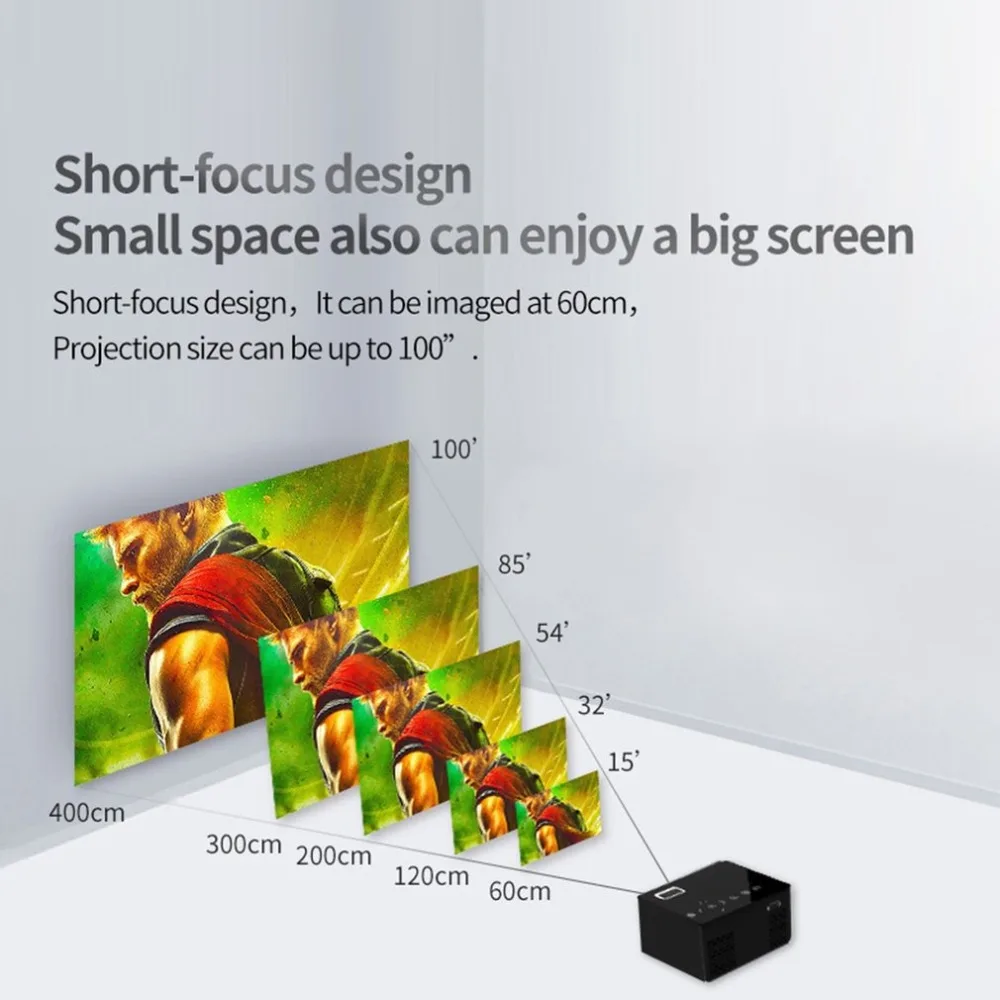 WL-T200 маленький размер HD 1080P TFT lcd Портативный Домашний мини-проектор HD tv домашний мультимедийный плеер театральный проектор для домашнего