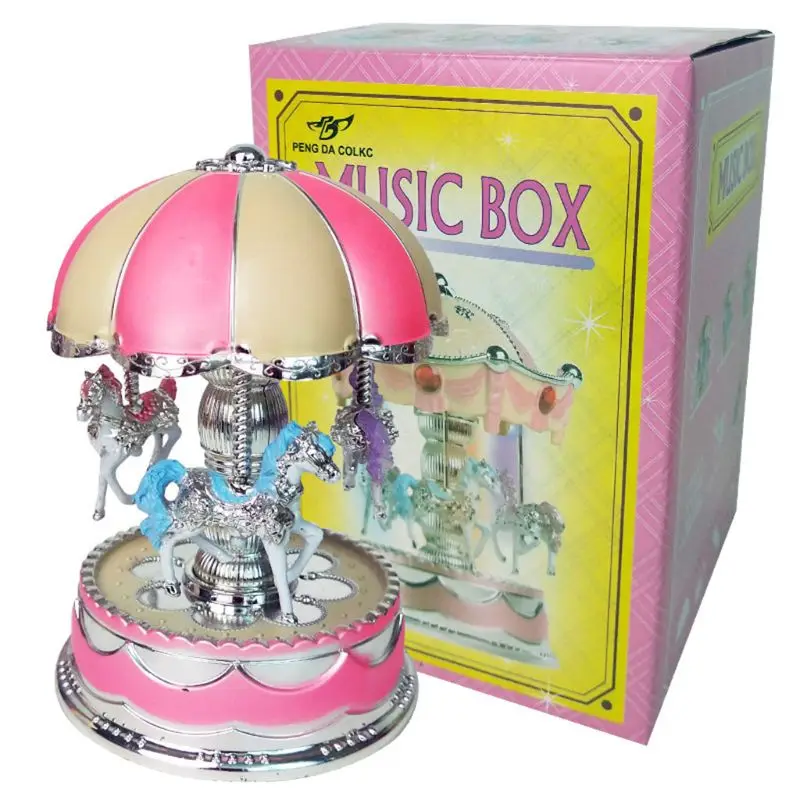 Детские развивающие игрушки Pegasus Music Box светодио дный Light Merry-go-round Рождественский подарок на день рождения Домашний декор Детская Игрушка