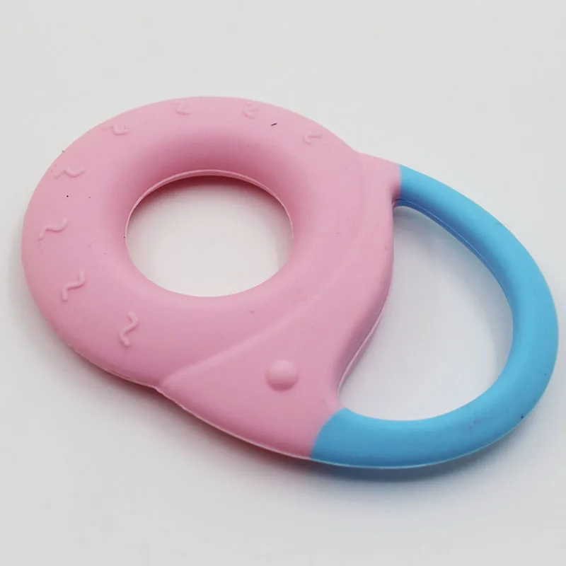New Baby Teethers Silicone Circle Teething Training Sensory Baby Teething Ring Baby Dental Care Handmade Ring  