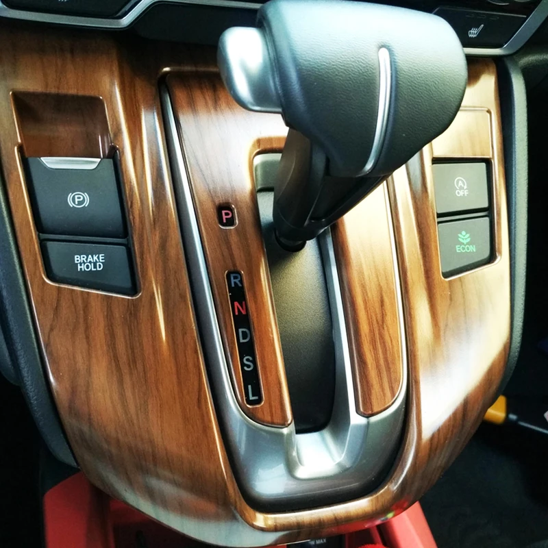 Автомобильный Стайлинг с текстурой древесины чехол для HONDA CRV 2017|shift gear|style shiftinggear