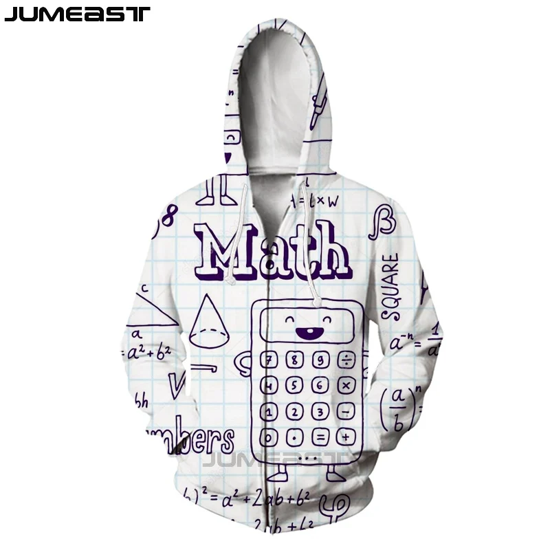 Толстовка на молнии Jumeast с 3D принтом геометрическим узором длинными рукавами для
