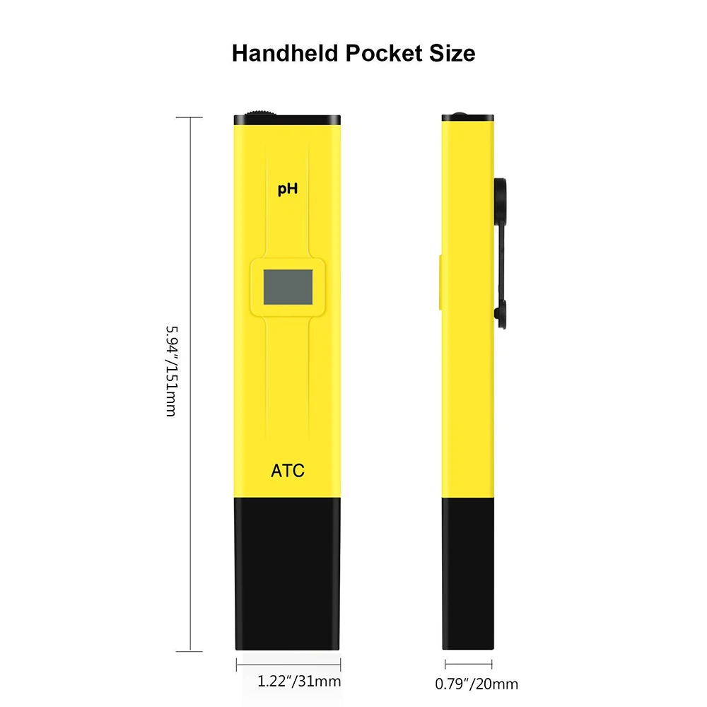 РН-метр Цифровой тест качества воды высокая точность аквариум ЖК-Ручка Портативный Авто темп компенсация тест качества воды er