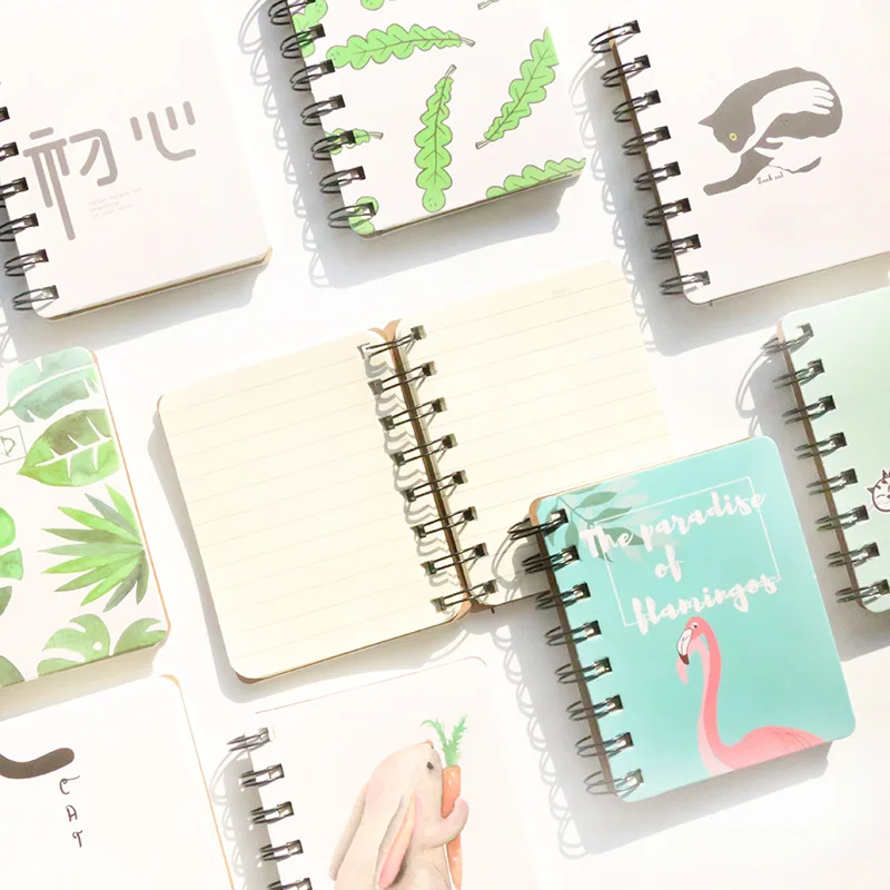 Записная книжка EZONE Coli для Studnts Notes Planner Agenda Kawaii фрукты/Кролик Фламинго напечатанный спиральный блокнот дневник путешественника поставка