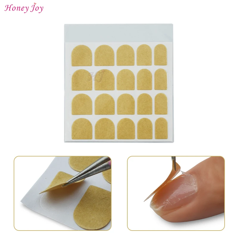 

10 Sheet/lot Self-adhesive False Nails Double-sided Adhesive Stickers Nail Art tips Tool