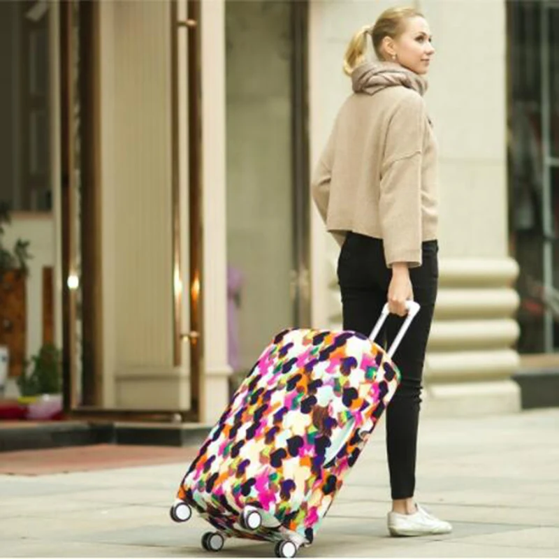 Travel case protection elastic trunk cover trolley case printing dust cover travel accessories for 18 to 30 inch cabinet Travel case protection elastic trunk cover trolley case printing dust cover travel accessories for 18 to 30 inch cabinet