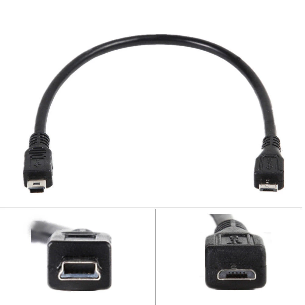 4" 10cm Micro Usb Type Male To Mini Usb Type B Male Host Otg Adapter Cable - Data - AliExpress