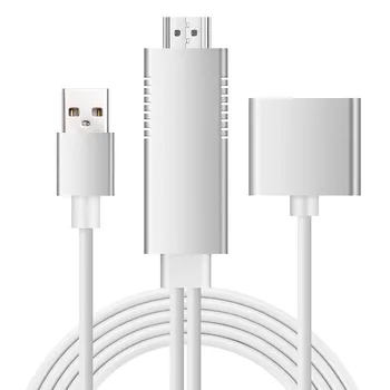 

HD Mirroring for Lightning Cable to HDMI for IOS Android,1080P HDTV Adapter Cable ,3-in-1 for Lightning/Micro/Type-C