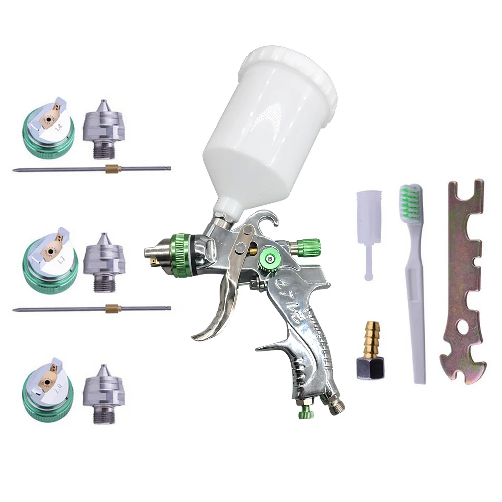 

Professional hvlp Spray Guns Paint Sprayers 600cc Cup for painting cars Art Crafts Model 1.4mm 1.7mm 2.0mm Steel Nozzle Airbrush
