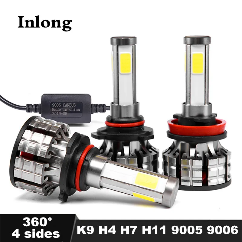 

Inlong 2Pcs Car H7 LED Headlight No Error H4 Led Canbus Headlmp Bulbs H11 H8 H9 9005 9006 80W 14000LM Auto Fog Lights DC12V 24V