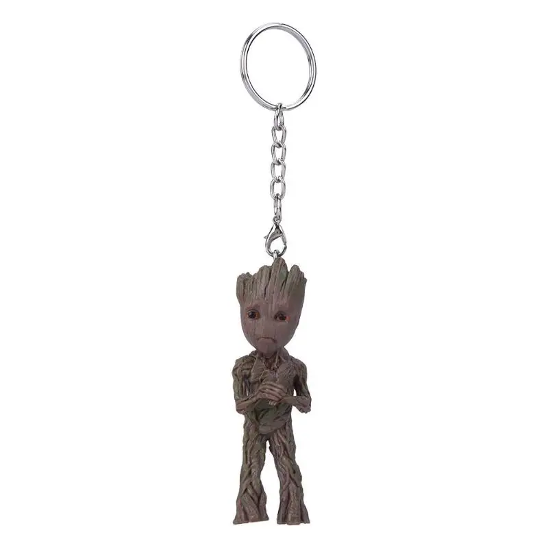 Baby Groot фигурки, игрушка, брелок для ключей, украшение для дома, Милая модель, игрушка для детей, мультяшное дерево, человек, брелок, Автомобильный подвесной декор, брелок - Цвет: 09