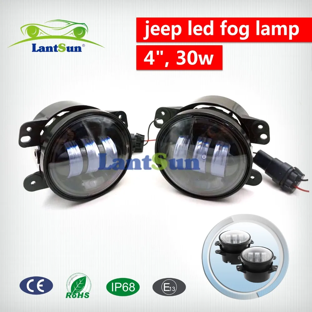 

1 pair 4 Inch 30w Led Fog Lights for wrangler Led Fog Lamps Bulb Auto Led Headlight Driving Offroad Lamp
