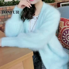 Натуральная норка кашемир толстое теплое пальто настоящий натуральный настоящий свитер кашемир с норкой Роскошная Фабрика OEM, скидка DFP892