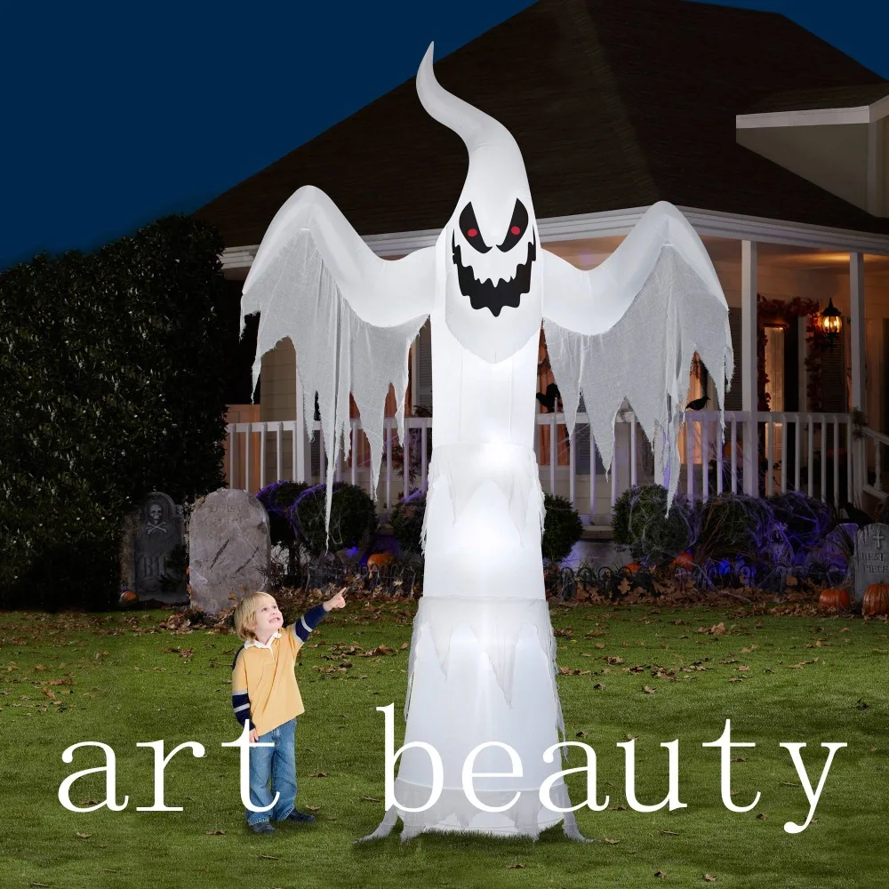 cheap 12FT halloween horrible inflatable halloween yard decoration ghostghostghost
