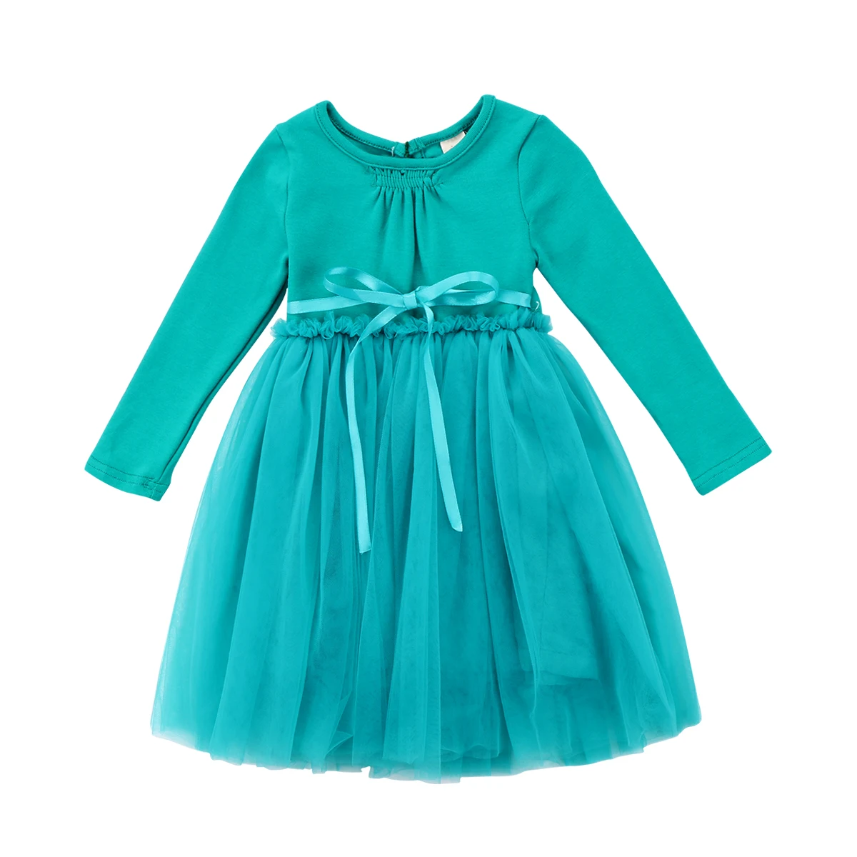 

Green/Pink Ribbon Charming Mesh Dress Toddler Baby Girls Kids Dresses Outfit Wedding Party Ball Gown Dress