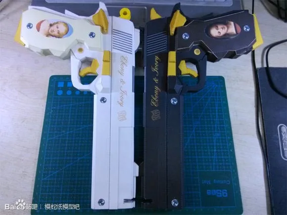 Призрак плача черное дерево и белый слон пистолет Бумажная модель оружие 3D стерео ручной работы рисунки пистолет военные игрушки