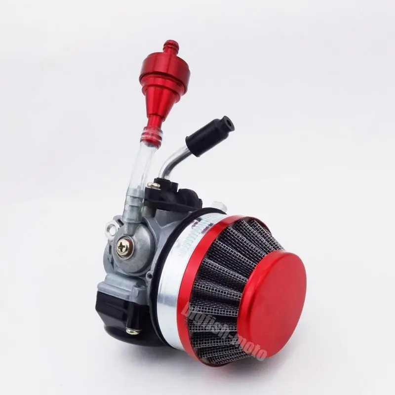 Motorized Bike Racing Carb Carburetor Air Filter w/ fuel filter For 2