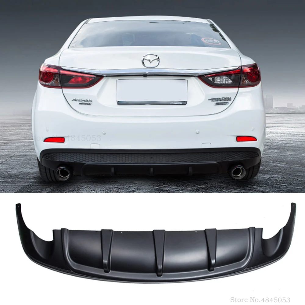 Серебристый и черный Задний спойлер защитный бампер для Mazda 6 M6 Atenza 2014 2015 2016 2017