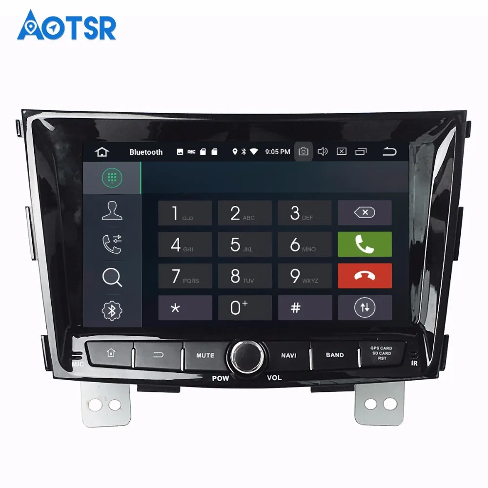 Cheap Car Multimedia Stereo Radio Audio DVD Player Android 8.0 GPS Navigation For Ssang yong tivolan 2014 Head unit Tape recorder WIFI 5