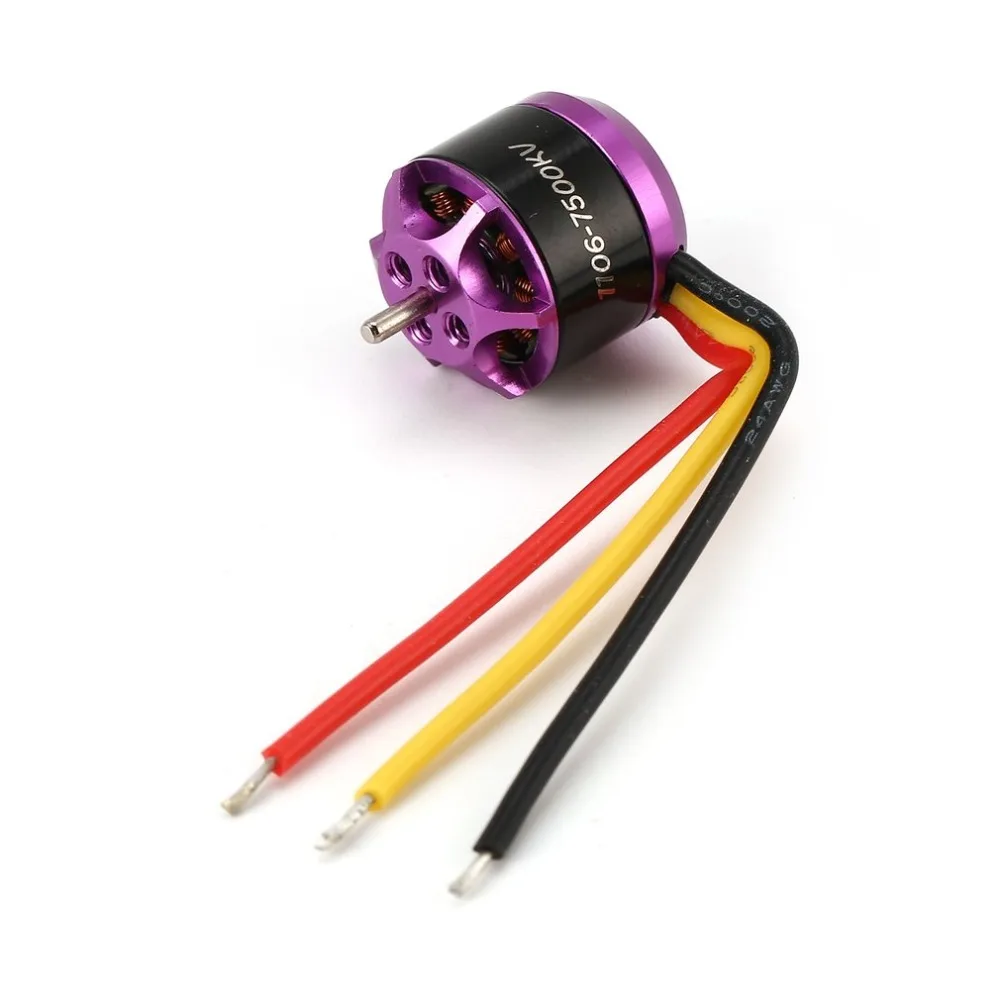 4 шт. 1106 7500KV 3 4S миниатюрный бесщёточный электродвигатель для радиоуправляемого