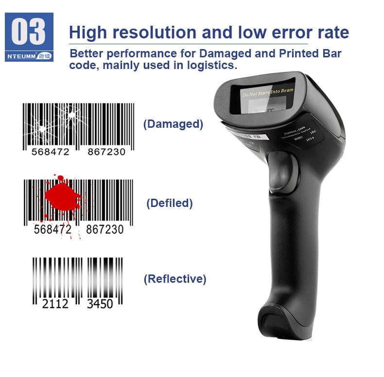 NETUM беспроводной сканер штрих-кода высокоскоростное Сканирование штрих-кода на клейкой наклейке и печатной бумаге HW-F13