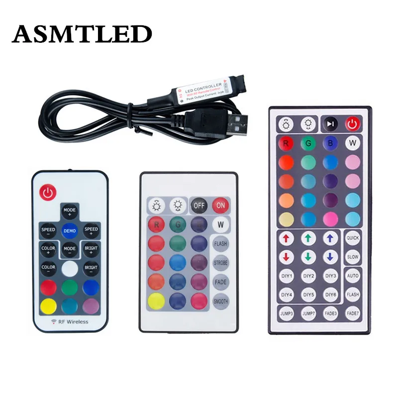 1 шт. USB RGB Светодиодная лента контроллер света DC5V 24V беспроводной Диммер пульт