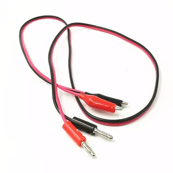 

5A Banana plugs to crocodile clamps DC power supply test leads Test line 1M