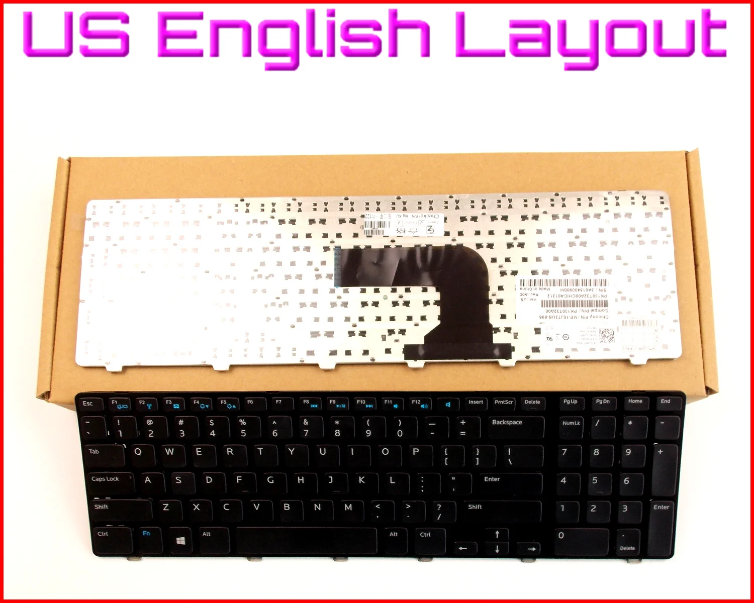 New Keyboard US English Version for Dell Inspiron 17 3721 N3721 PK130T32A00 0JJNFF Laptop | Компьютеры и офис
