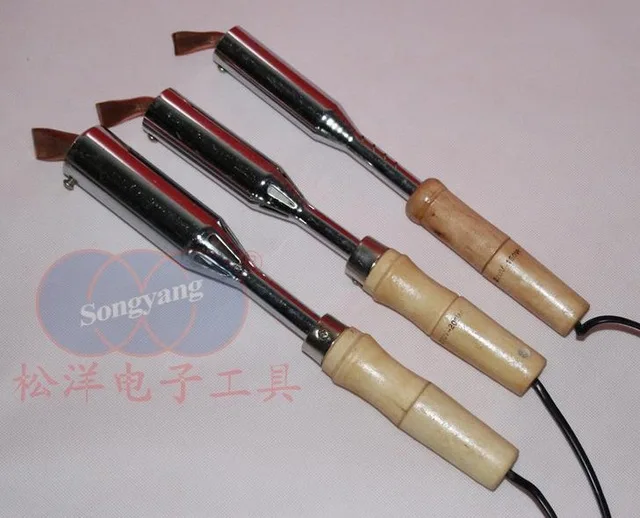 

Free shipping 300 Watts Electric Soldering Iron Solder Tool wooden handle with one extra heater Physics tools