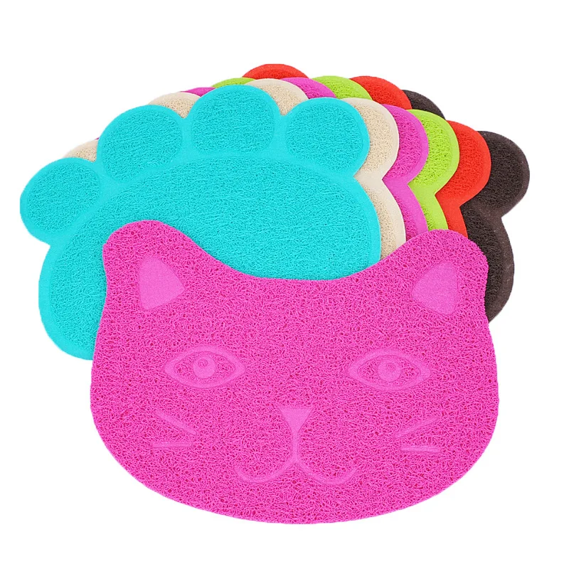 New Paw Print Pad Dog Cat Litter Mat Pet Puppy Kitty Dish Feeding Bowl Placemat Anti-skid Waterproof Sleeping Pad Cat Bed