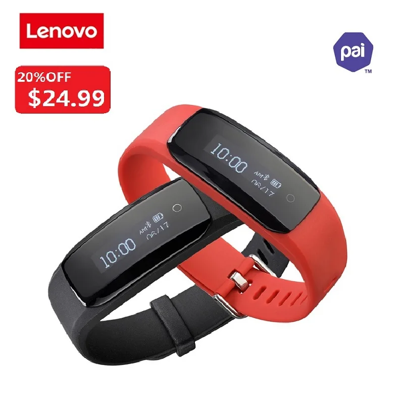 Новый оригинальный lenovo HW01 плюс Смарт часы Smartband MIO PAI системы браслет Blutooth4.2