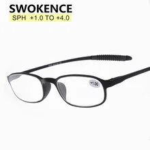 SWOKENCE высокое качество TR90 оправа Очки для чтения для женщин мужчин коричневый или черный анти усталость супер прочность дальнозоркости очки G488-2