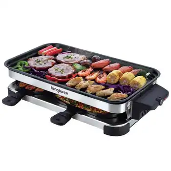 

1600W Electric Grill Upgrade Large Size Smoke-free Baking Oven Home Multifunctional Barbecue BBQ Useful Cooking Tool for Winter