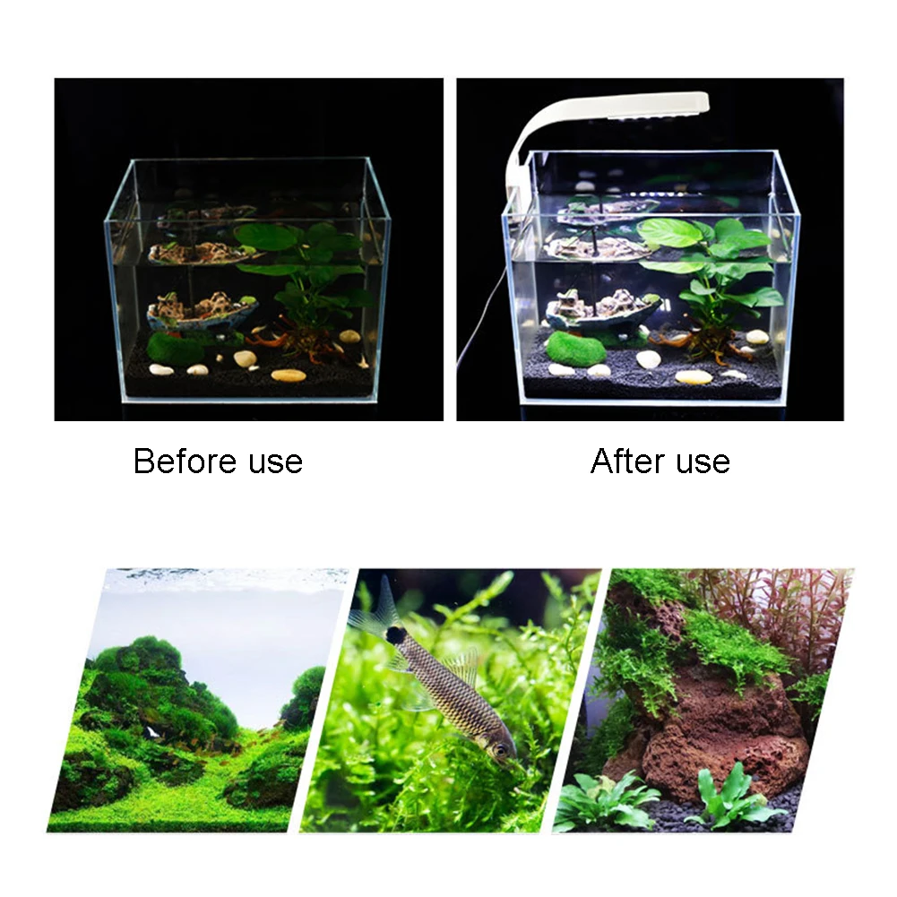 Super Bright LED Aquarium Lights LED Plants Grow Light 15W X9 Aquatic Freshwater Lamps Waterproof Clip on Lamp For Fish Tank