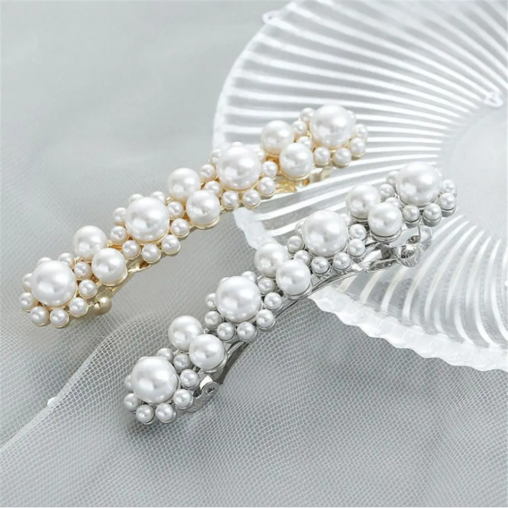 

2019 New Style Round Pearl diamond hair Clips Barrette Stick Hairpin Hair Styling Accessories For Women Girls dropshipping