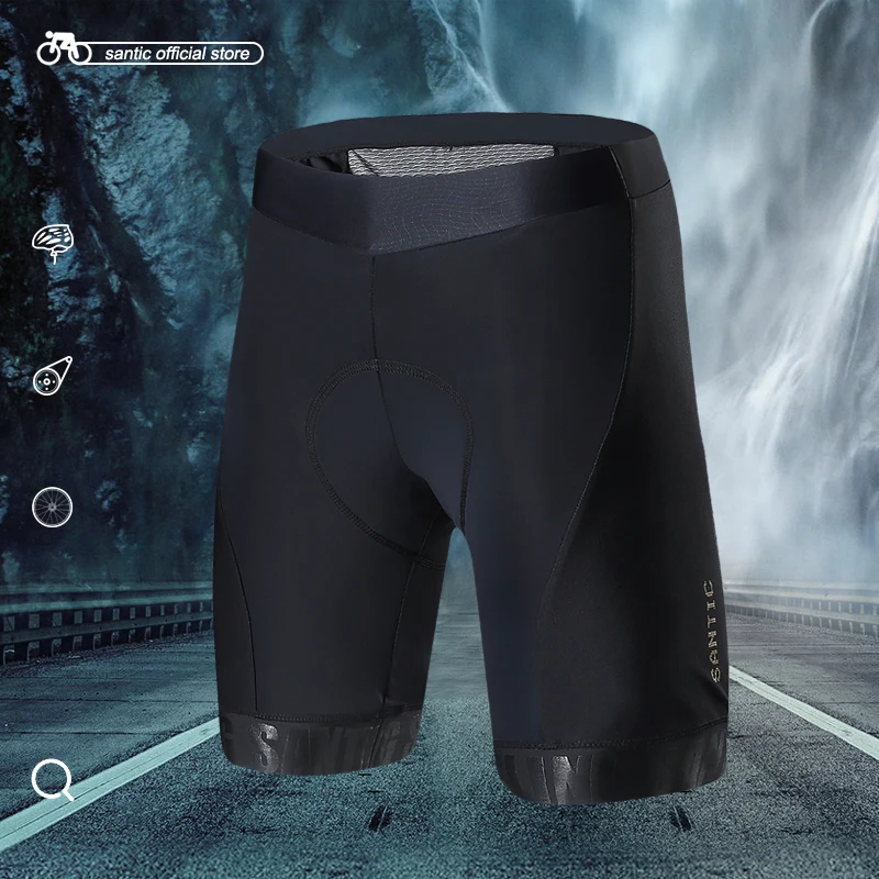 

Santic Men's Cycling Shorts Black Pro Fit Italian Imported 8 Hours Riding Pad MTB Road Bike Short M7C05084