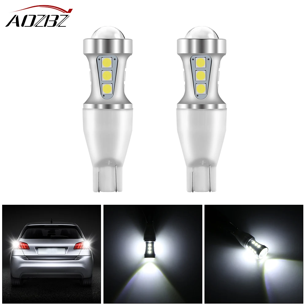 

2pcs T15 LED car light 912 921 906 T10 W16W LED For car Reverse Backup Lights 6000k White Color 1000lm