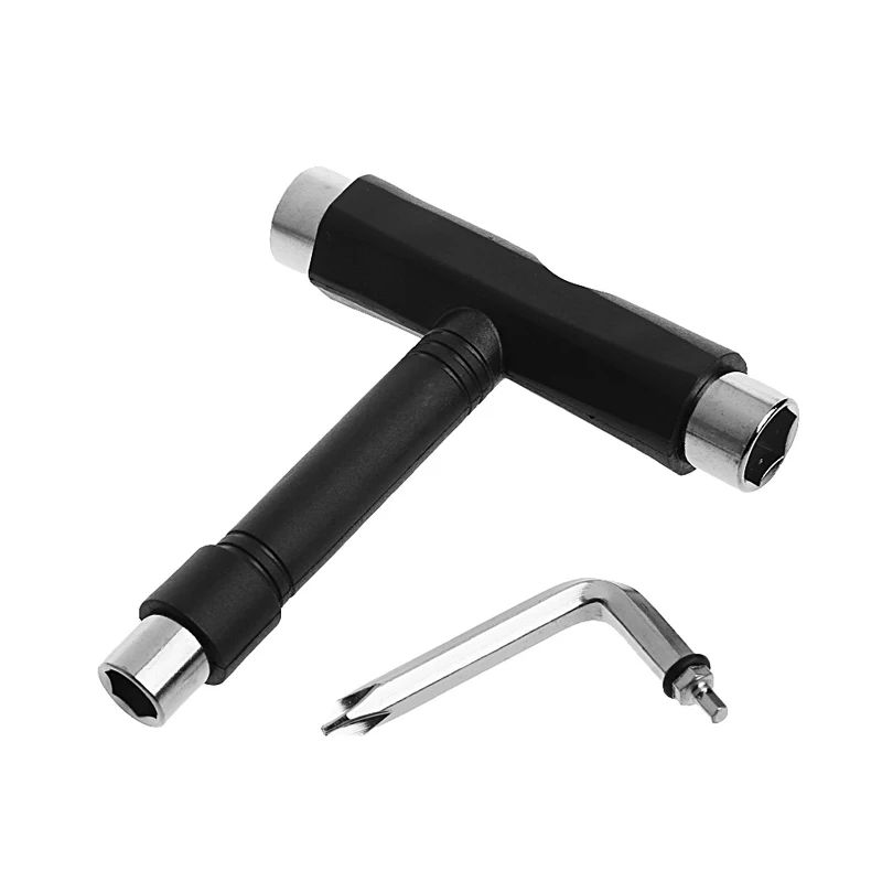 Universal Roller Skate Wrench Skateboard T Shape Tool Multi Function