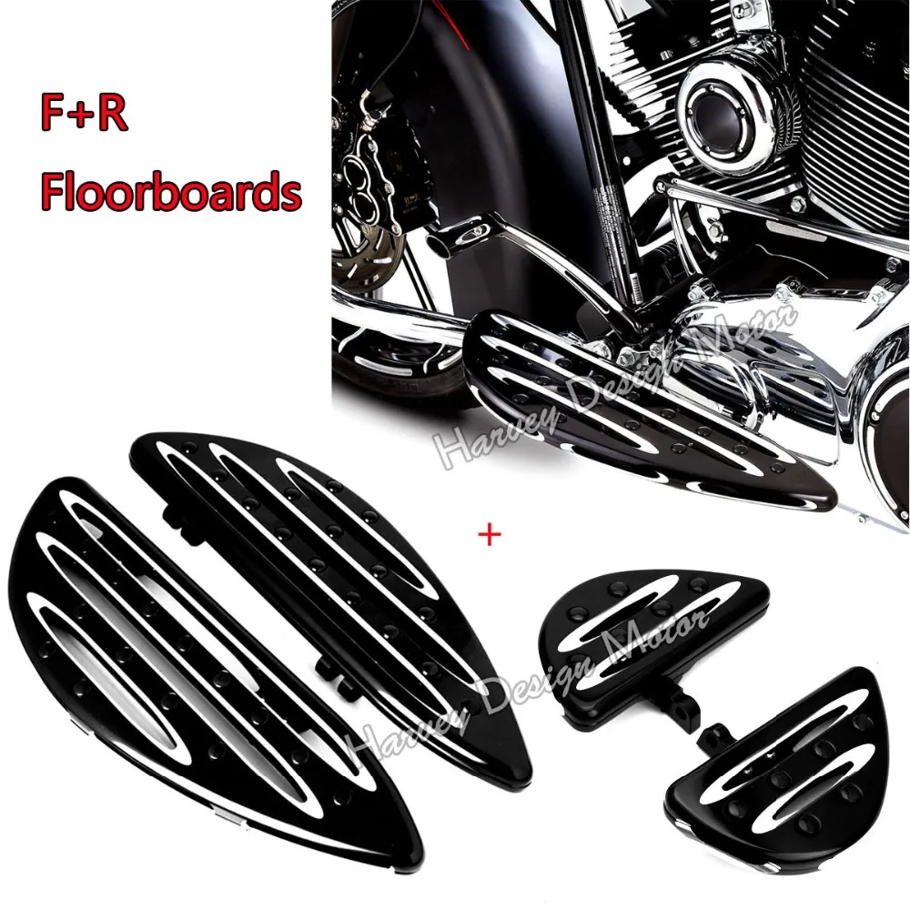 Deep Cut Front Driver & Rear Passenger Floorboard For Harley Touring