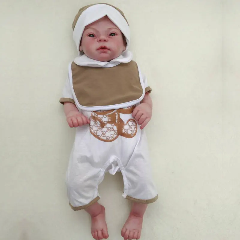 

20inch Full Silicone Reborn Doll 50cm BeBe Reborn Lifelike Girl Baby Newborn Realistic Babies Doll Toy brinquedos para meninas