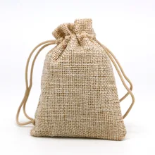 50pcs/Lot 7×9 Linen Bag Drawstring Wedding&Christmas Packaging Pouchs & Gift Bags Small Jewelry Sachet &Mini Jute bags