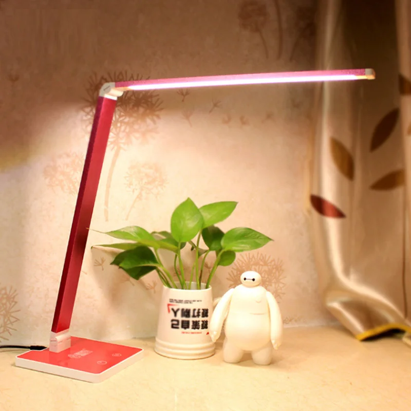 

Five Touch Dimmer USB Desk Lamps Study Reading lampe led Aluminum Modern Office abajur para quarto Flexible table masa lambas T8