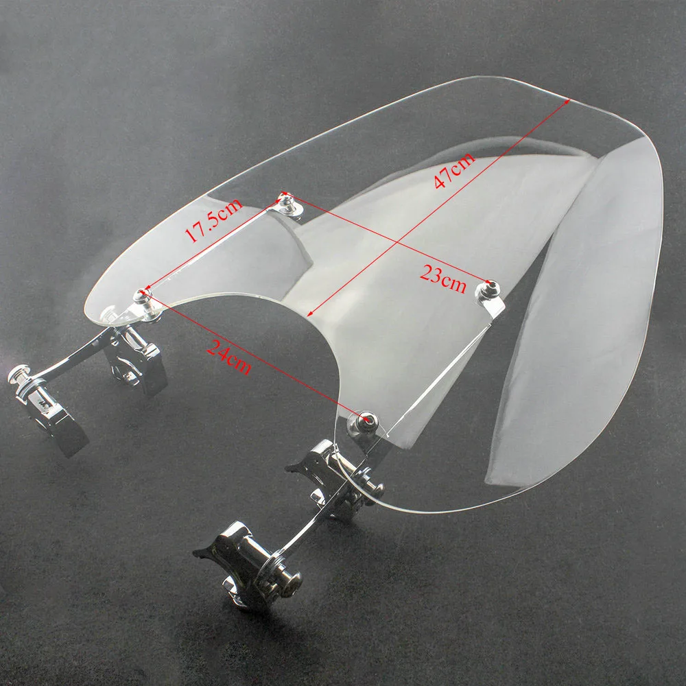 Motorcycle Windshield Windscreen Deflects Brackets For Harley Sportster XL883 1986-2010 XL1200 1988-2011