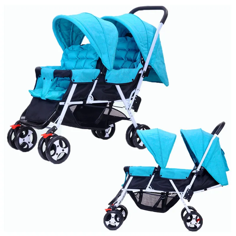 Twins Baby Stroller Foldable Kinderwagen 2 In 1 Double Stroller for Twins Can Sit Flat Lying Umbrella Buggy Baby Pushchair Pram цена Twins Baby Stroller Foldable Kinderwagen 2 In 1 Double Stroller for Twins Can Sit Flat Lying Umbrella Buggy Baby Pushchair Pram цены онлайн