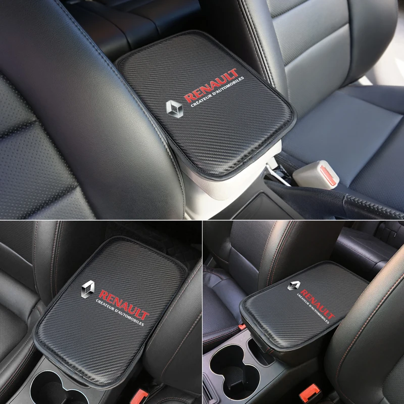 

Auto Seat Armrests Box Pads Black Armrest Storage Protection Cushion cover for Renault duster megane 2 logan renault clio