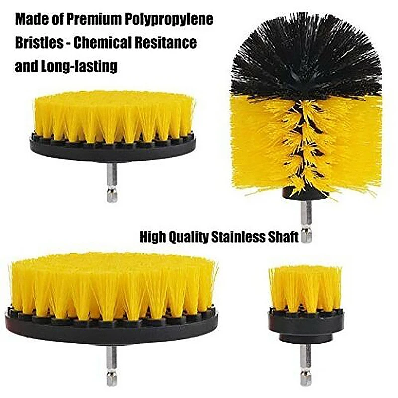 8-Pack Electric Drill Brush Cordless Drill Scrub Pads Grout Power Scrubber Cleaning Pool Brush Tub House Super Absorbent Car W