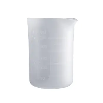 

Free shipping Crystal Epoxy Mold DIY Handmade Tool with Scale 250mI Free Cleaning Silicone Measuring Cup