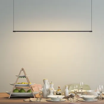 

Minimalist Strips Shape Pendant Lamps Restaurant Dining Room Office Pendant Lights Modern Creative Nordic Designer Hanging Lamps