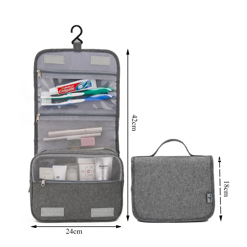 Hhyukimi حقيبة السفر التخزين للماء أكسفورد أكياس ماكياج منظم المحمولة حمام الحمام هوك أكياس الزينة