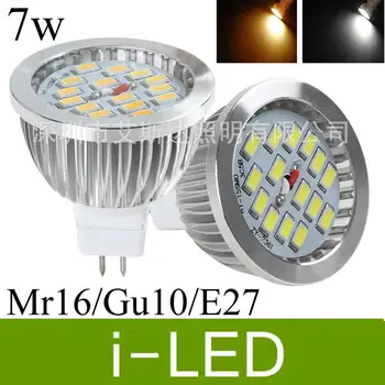 

Wholesale Led spotlight Gu10 MR16 E27 Led spot lights lamp 7w led bulb indoor Energy Saving Lamp warm cold white 12v AC90-260v